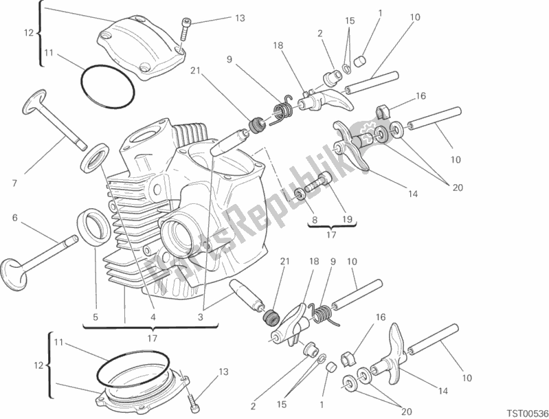 Tutte le parti per il Testata Orizzontale del Ducati Monster 795 Thailand 2015